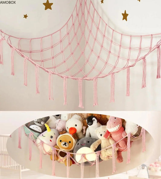 Rangement-jouet-Peluches - StorageHammock™ - Rose - Rangement Innovant