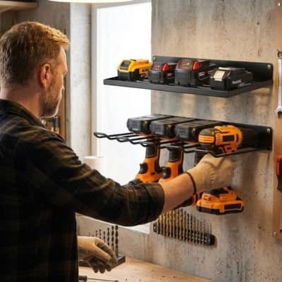 Rangement pour garage fixé au mur
