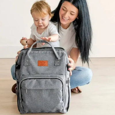 SAC A DOS - A langer - Bleu - Rangement Innovant
