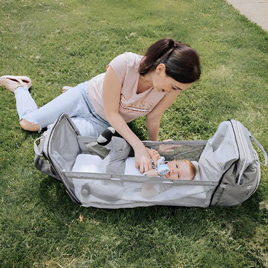 Sac à Langer Sac à Dos Pour Parents - Avec Attaches Poussette, Compartiment Isotherme | 38x30x15 Cm, Pratique