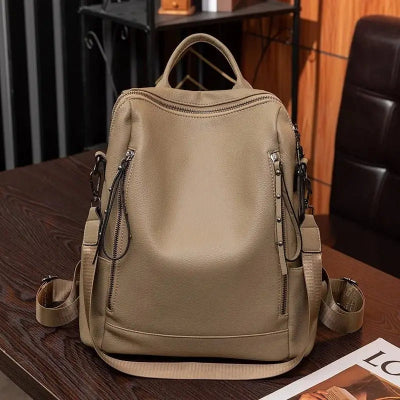 SAC A DOS FEMME - Polyvalent - Kaki - Rangement Innovant
