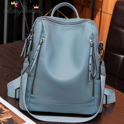 SAC A DOS FEMME - Polyvalent - Bleu - Rangement Innovant