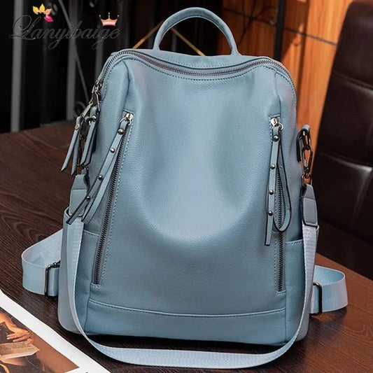 SAC A DOS FEMME - Polyvalent - Bleu - Rangement Innovant