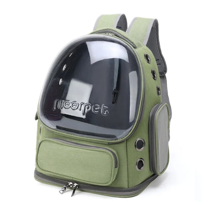 SAC A DOS - Pour Chat ou Petit Chien - Vert - Rangement Innovant