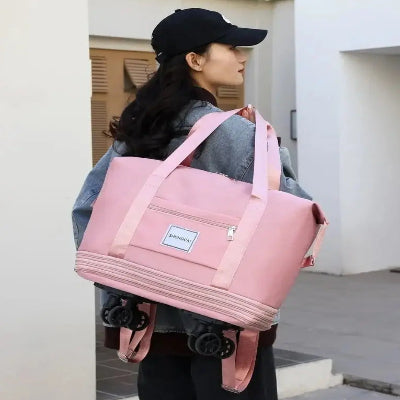 Sac de voyage - A roulettes - Ajustable - Rangement Innovant