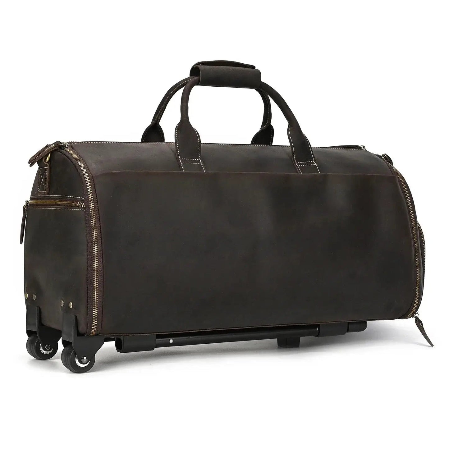 Sac de voyage - En cuir - Pliable - Avec Trolley - Rangement Innovant