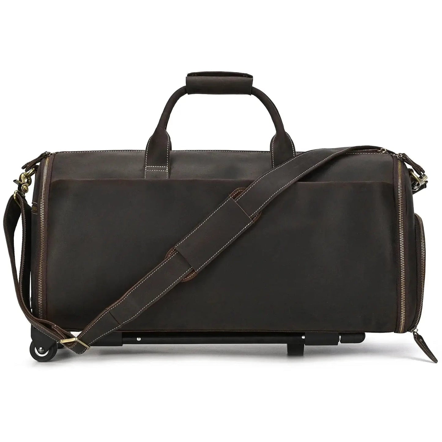 Sac de voyage - En cuir - Pliable - Avec Trolley - Rangement Innovant
