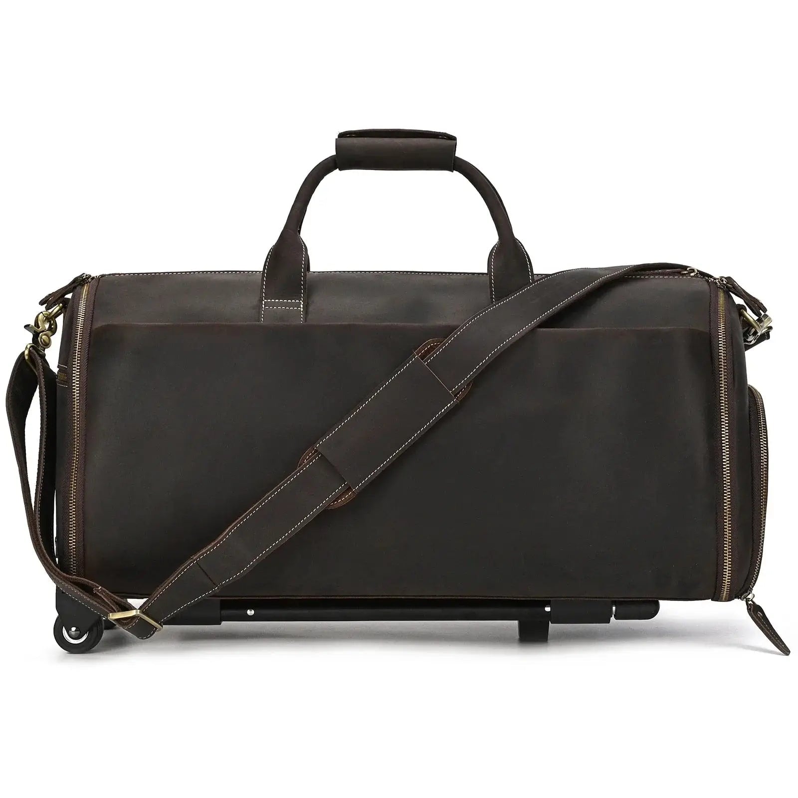 Sac de voyage - En cuir - Pliable - Avec Trolley - Rangement Innovant