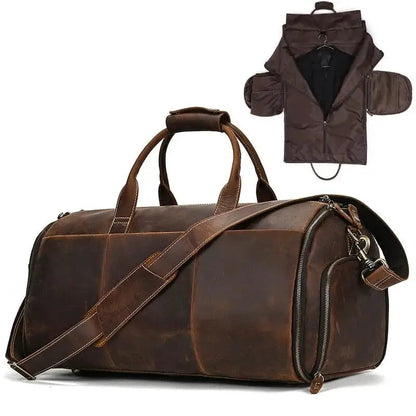 Sac de voyage - En cuir - Pliable - Compact - Rangement Innovant