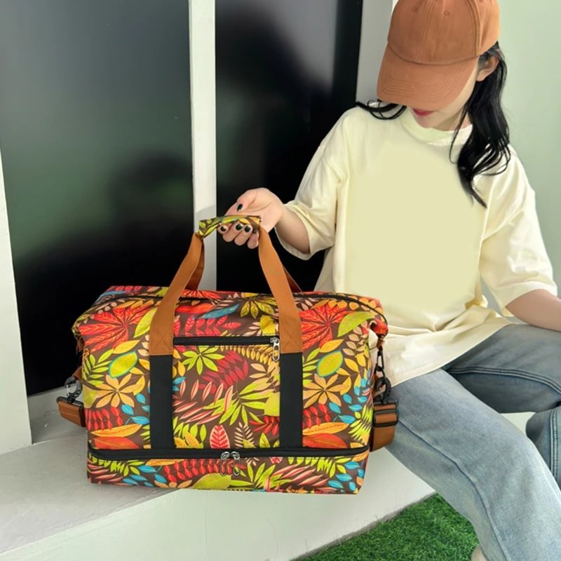 Sac de Voyage - Floral - Rangement Innovant