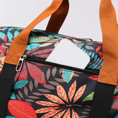 Trousse De Maquillage Vintage Celebrity - Motif Floral, Avec étui Plastique Et Pince