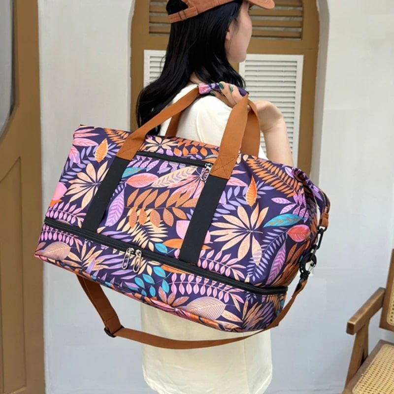 Sac de Voyage - Floral - Rangement Innovant