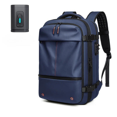 Sac a dos compressible sous vide avec pompe bleu