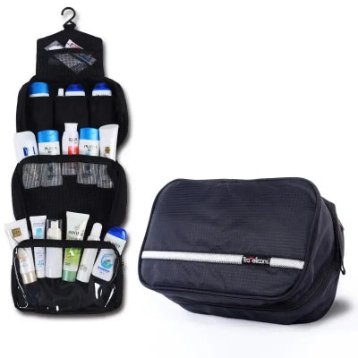 Trousse de toilette - Avec crochet - noir - Rangement Innovant