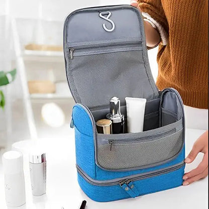 Trousse de Toilette - Compacte - Bleu - Rangement Innovant