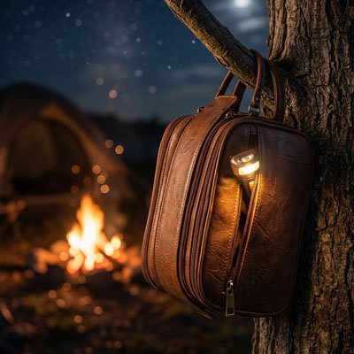 Trousse de toilette compartiment au camping