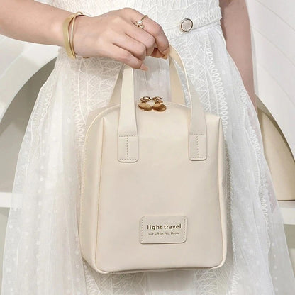 Trousse de Toilette Femme - Multifonctionnelle - Blanc cassé - Rangement Innovant