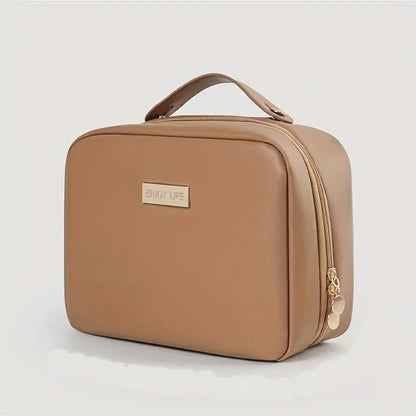 Trousse de toilette femme - polyvalente - Beige - Rangement Innovant
