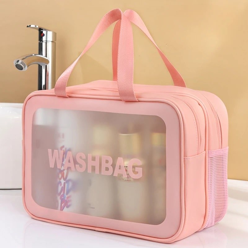 Trousse de Toilette Femme - Transparente - Rangement Innovant