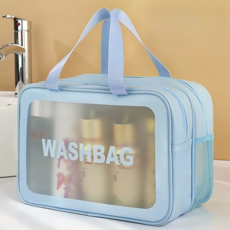 Trousse de Toilette Femme - Transparente - Rangement Innovant