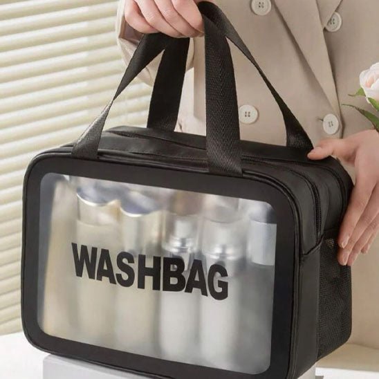 Trousse de Toilette Femme - Transparente - Rangement Innovant