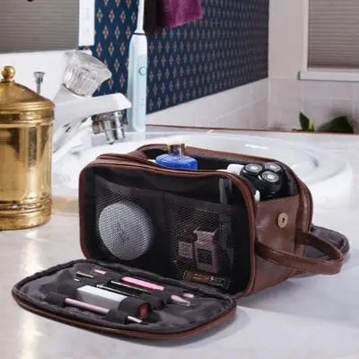 Trousse de Toilette - Polyvalente en Simili Cuir - Rangement Innovant
